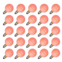 View 0.96 watt 120 volt G40 Candelabra Screw Base Pink Ceramic LED (25 pack)