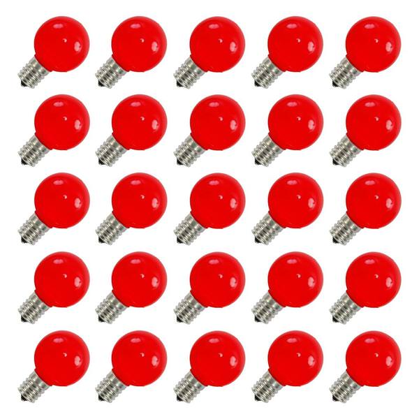 .96 watt G50 Red Ceramic LED Intermediate Screw Base (25 pack)