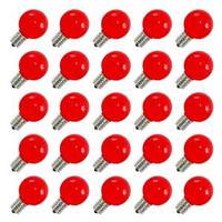 Vickerman .96 watt G50 Red Ceramic LED Intermediate Screw Base (25 pack)