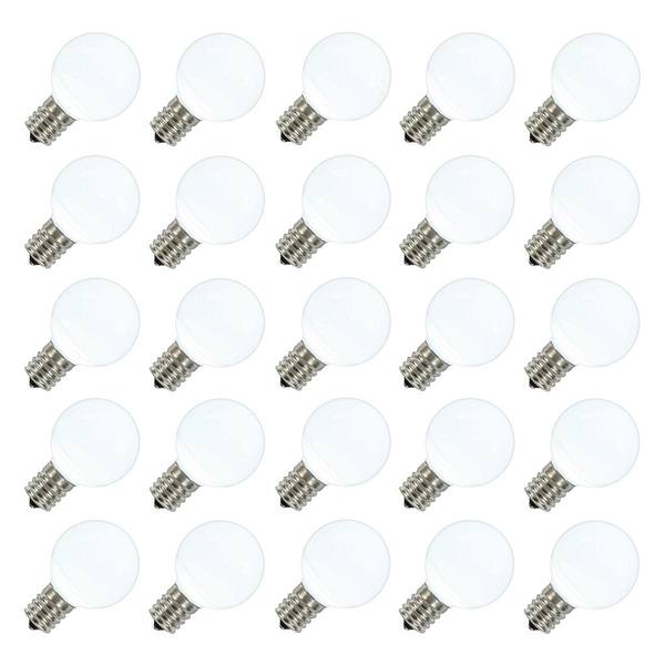 .96 watt G50 Cool White Ceramic LED Intermediate Screw Base (25 pack)