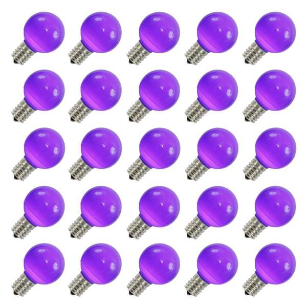 0.45 watt G50 Intermediate Screw Base Purple LED (25 pack)