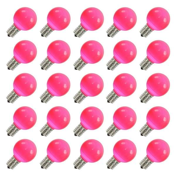 .96 watt G50 Pink Ceramic LED Intermediate Screw Base (25 pack)