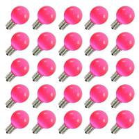 Vickerman 0.96 watt 120 volt G50 Intermediate Screw Base Pink LED (25 pack)