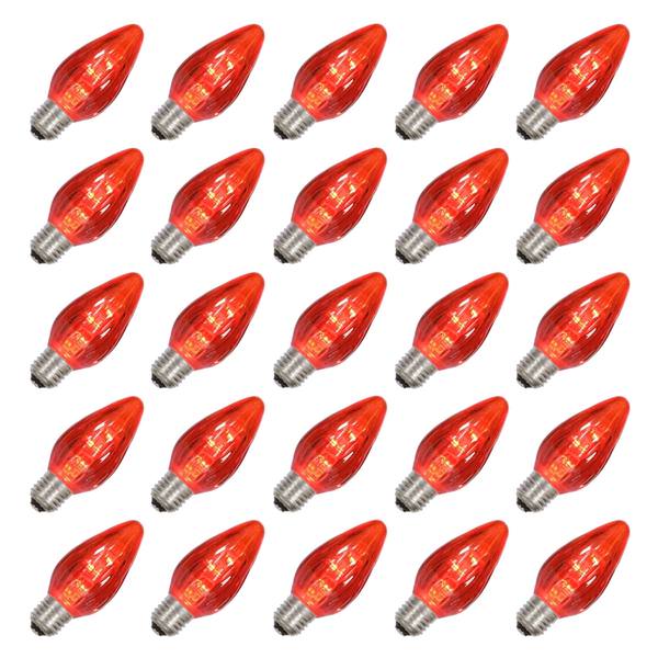 0.96 watt F15 Medium Screw Base Red LED (25 pack)
