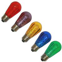 Vickerman 130 volt S14 Medium Screw Multi-Colored Transparent LED Lights (5 pack)