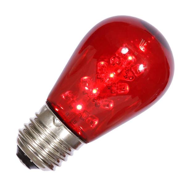 1.03 watt 130 volt S14 European Medium Screw Base Red Dimmable LED
