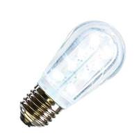 Vickerman 1 watt 130 volt S14 Medium Screw Base Cool White Transparent LED