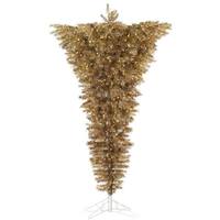 Vickerman 7.5' x 52" Metal Mix Upside Down Tree 550 Warm White LED Lights