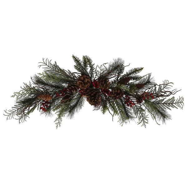 30" Artificial Cedar Cone Berry Pine Swag