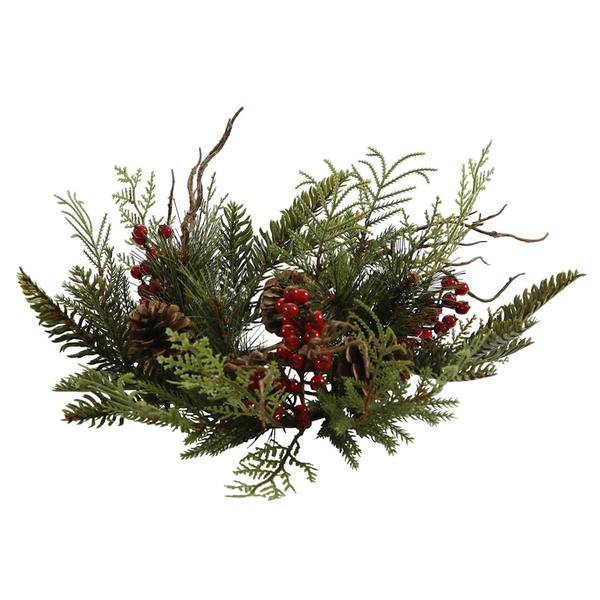 10" Artificial Cedar Cone Berry Pine
