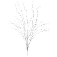 Vickerman 34" White Glitter Sequin Twig Spray