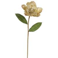 Vickerman 26" Gold Magnolia Glittered Edge Pick
