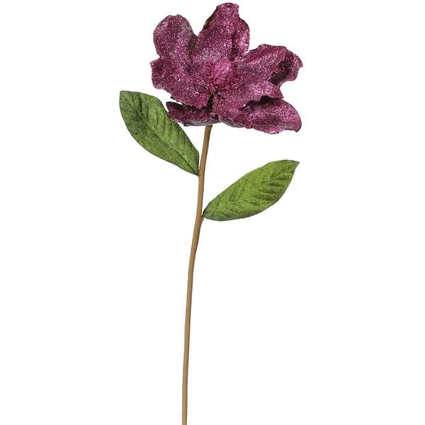 26" Magenta Magnolia Glittered Edge Pick
