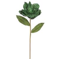 Vickerman 26" Emerald Magnolia Glittered Edge Pick