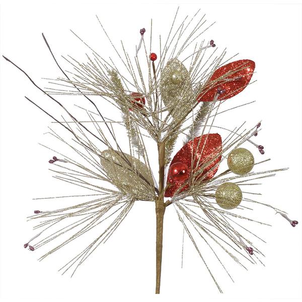 19" Gold Red Ball Spray