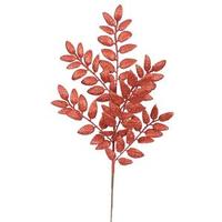Vickerman 22" Red Glitter Honey Locust Spray