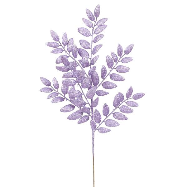 22" Purple Glitter Honey Locust Spray