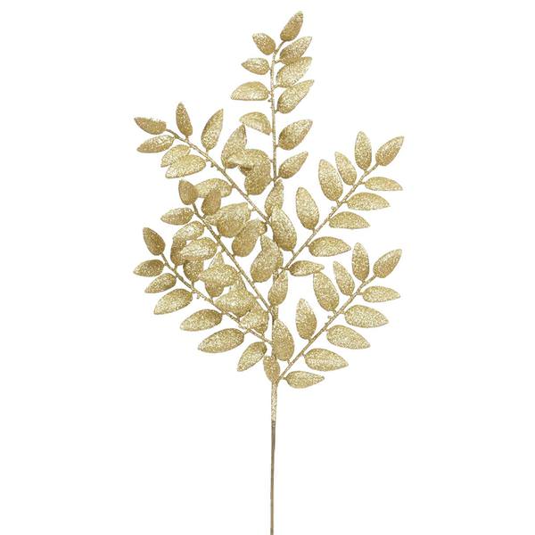 22" Gold Glitter Honey Locust Spray