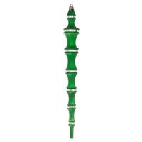 Vickerman 12" Green Mirror Icicle Ornament (4 pack)