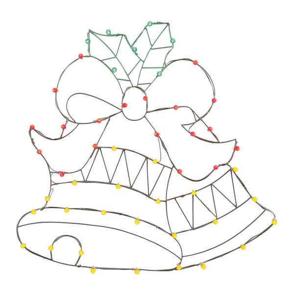 48" x 34" Wire Double Bells Decor 50 C7 Lights