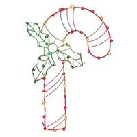 Vickerman 48" x 32" Candy Cane Wire Motif 50 Multi-Color C7 Lights