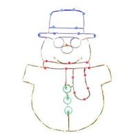 Vickerman 48" Wire Snowman Decor 50 C7 Lights