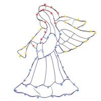 Vickerman 48" Wire Angel & Horn Decor 50 C7 Lights