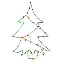 Vickerman 48" x 32" Christmas Tree Wire Motif 50 Multi-Color C7 Lights