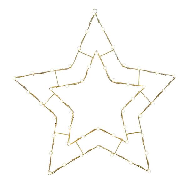 48" Wire White 5 Pointed Star Decor 50 C7 Lights