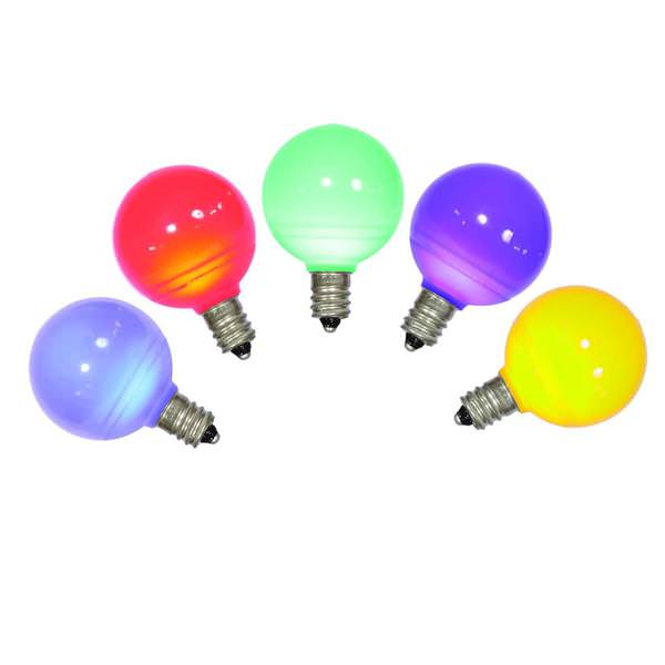.96 watt Multi Color Ceramic LED Candelabra Screw (E12) Base (set of 5)