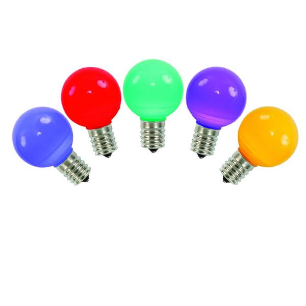 .96 watt G50 Multi Color Ceramic Dimmable LED Intermediate Screw (E17) Base (set of 5)
