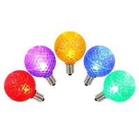 Vickerman .96 watt G40 Multi Color Faceted LED Candelabra Screw (E12) Base (set of 5)