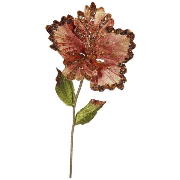21" Copper Hibiscus Flower