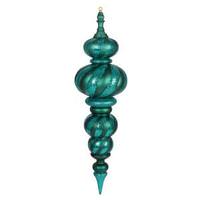 Vickerman 43" Emerald Matte-Glitter Swirl Finial Ornament