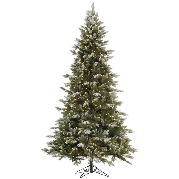 4.5' x 34" Artificial Frosted Balsam Fir 200 Clear DuraLit Miniature Lights