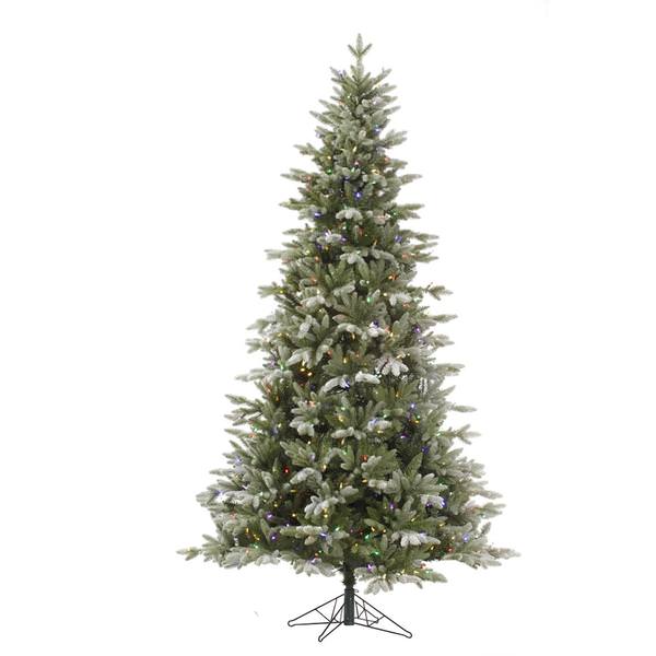 4.5' x 34" Artificial Frosted Balsam Fir 200 Multi-Color Italian LED Lights