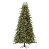 Vickerman 12' x 73" Artificial Slim Rocky Mountain Fir 1,600 Warm White Italian LED Lights with Pine Cones