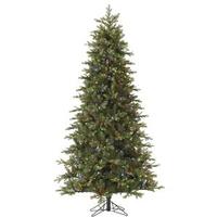 Vickerman 12' x 73" Artificial Slim Rocky Mountain Fir 1,600 Multi-Color Italian LED Lights with Pine Cones