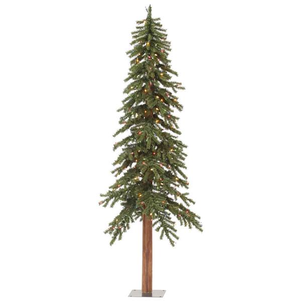 7'x 44" Artificial Natural Alpine Tree with 300 Multi Color Lights