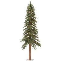 Vickerman 7'x 44" Artificial Natural Alpine Tree with 300 Multi Color Lights