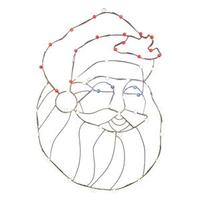 Vickerman 48" x 34" Santa Head Wire Motif 50 Multi-Color C7 LED Lights