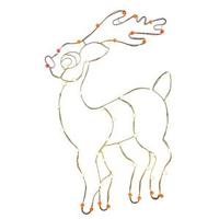 Vickerman 48" x 36" Reindeer Wire Motif 50 Multi-Color C7 LED Lights
