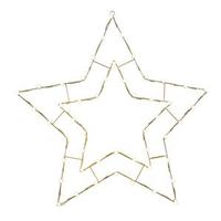 Vickerman 48" x 48" 5 Point Star Wire Motif 50 Warm White C7 LED Lights