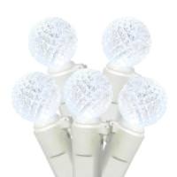 Vickerman 50 Light 25' White Wire Cool White LED G12 String with 6" Spacing