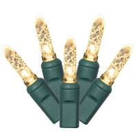 Vickerman 50 Light 25' Green Wire Warm White LED String with 6" Spacing