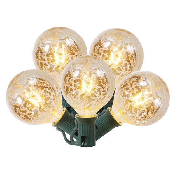 7 watt 130 volt G50 Candelabra Screw Base Clear Crackle Bulb (5 pack)