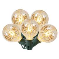 Vickerman 7 watt 130 volt G50 Candelabra Screw Base Clear Crackle Bulb (5 pack)