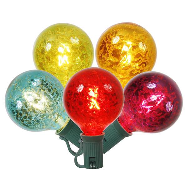 7 watt 130 volt G50 Intermediate Screw Base Multi Color Crackle Bulb (5 pack)