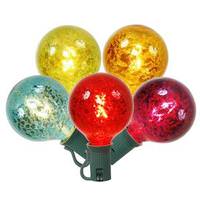 Vickerman 7 watt 130 volt G50 Intermediate Screw Base Multi Color Crackle Bulb (5 pack)