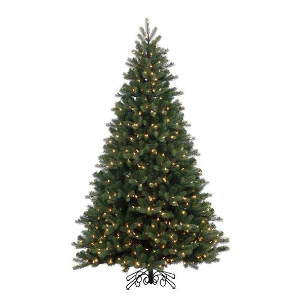 10' x 68" Artificial Noble Spruce 1300 Warm White Italian LED Lights